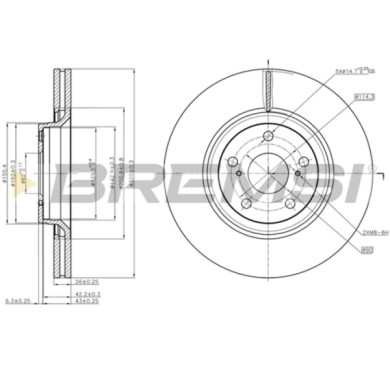 CD7754V.JPG Disco Freno Anteriore 92195300 Opel Insignia A Sports Tourer Toyota Avensis Tre Volumi Avensis Station Wagon Ventila
