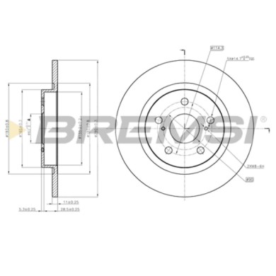 CD7755S.JPG Disco Freno Posteriore 92195200 Toyota Avensis Tre Volumi Avensis Station Wagon Opel Insignia A Sports Tourer Pieno