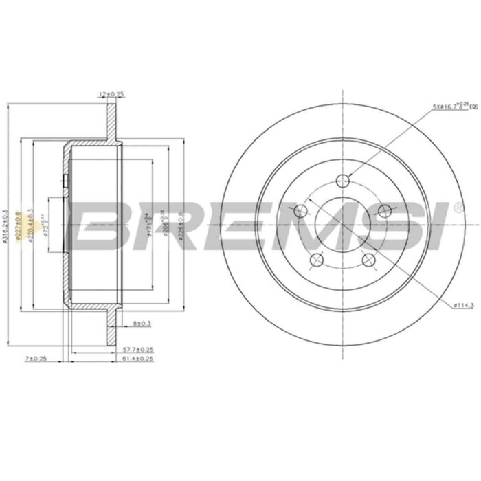 CD7760S.JPG Disco Freno Posteriore 92202703 Dodge Nitro Ram 1500 Pick-up Ram 2500 Pick-up Jeep Cherokee Opel Insignia A Pieno