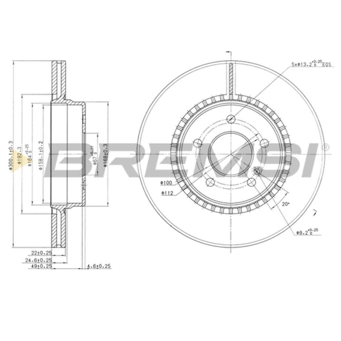 CD7764V.JPG Disco Freno Posteriore 92060100 Mercedes-benz Classe E (w124) Ventilato