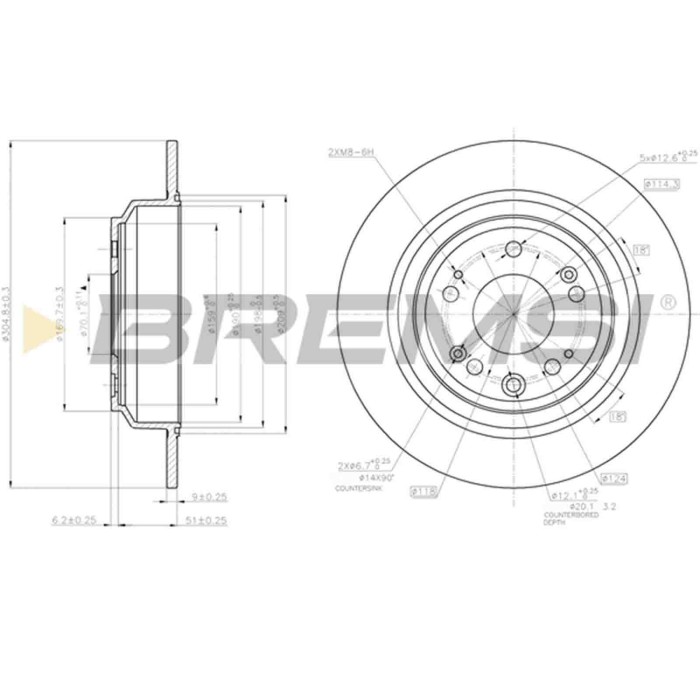 CD7778S.JPG Disco Freno Posteriore 92195100 Honda Accord Viii Accord Viii Station Wagon Pieno