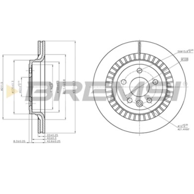 CD7802V.JPG Disco Freno Posteriore 92196400 Volvo Xc60 Nero
