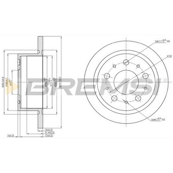 CD7823S.JPG Disco Freno Posteriore 92157600 Fiat Ducato Autobus (250)