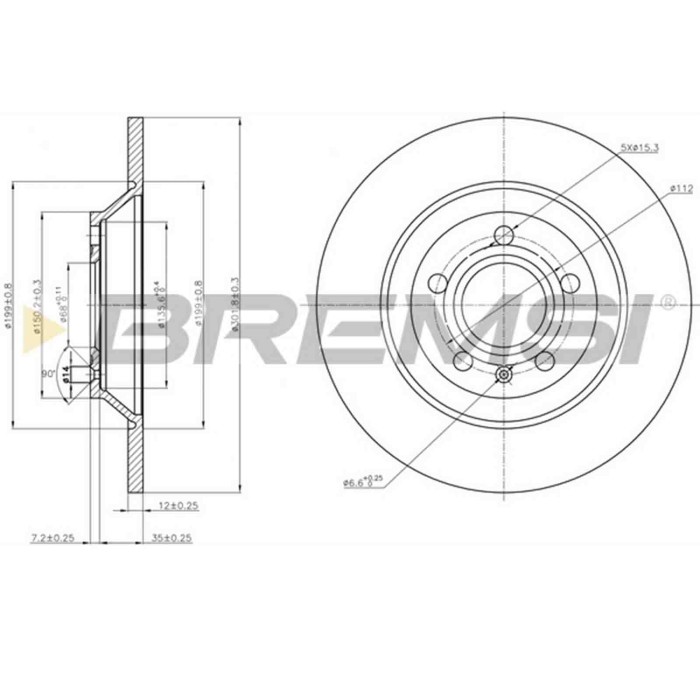 CD7850S.JPG Disco Freno Posteriore 92159503 Audi A6 Allroad Pieno