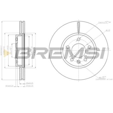 CD7870V.JPG Disco Freno Anteriore 92205600 Opel Astra J Sports Tourer (p10)