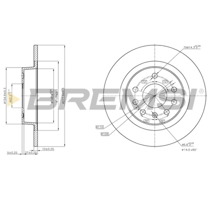 CD7877S.JPG Disco Freno Posteriore 92167600 Vauxhall Zafira Mk Ii (b) (a05) Pieno