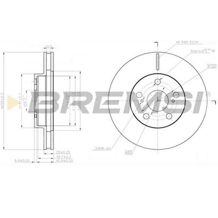 CD7882V.JPG Disco Freno Anteriore 92225000 Toyota Prius Ventilato