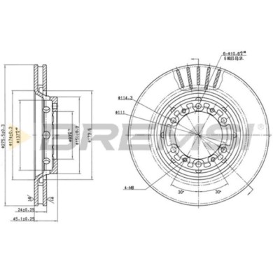 CD7892V.JPG Disco Freno Anteriore 92112900 Mitsubishi L400 Autobus L400 Furgonato Delica/space Gear Ventilato