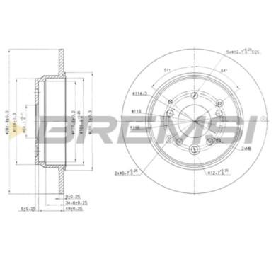 CD7933S.JPG Disco Freno Posteriore 92165700 Honda Cr-v Ii Nero