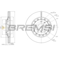 CD7934V.JPG Disco Freno Posteriore 92122403 Audi A8 Volkswagen Phaeton Ventilato