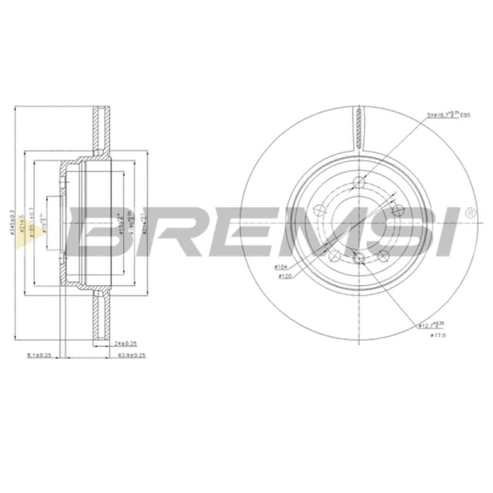 CD7936V.JPG Disco Freno Posteriore 92155005 Bmw 7 Ventilato