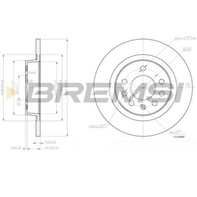 CD7943S.JPG Disco Freno Posteriore 92270503 Opel Gt Cabriolet Pieno