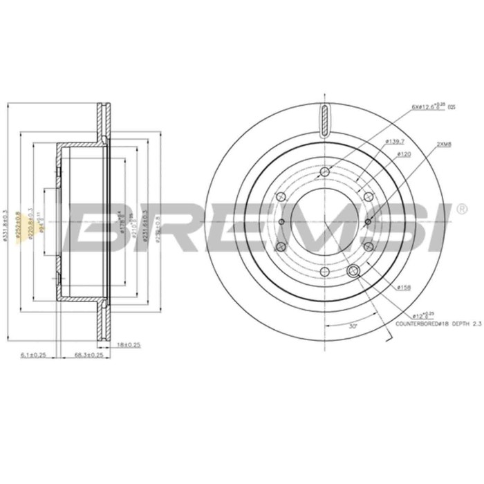 CD7965V.JPG Disco Freno Posteriore 92167300 Mitsubishi Pajero Iv Pajero Iv Van Nero