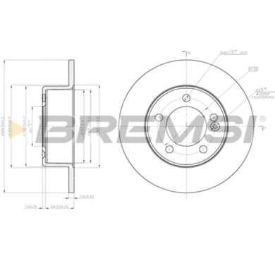 CD7976S.JPG Disco Freno Posteriore 92228800 Nissan Nv400 Furgonato (x62 X62b) Pieno