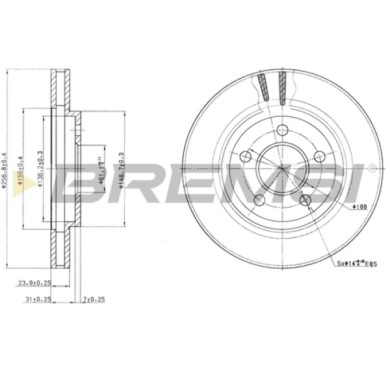 CD8001V.JPG Disco Freno Anteriore 92332600 Chrysler Voyager/grand Voyager Iii Ventilato