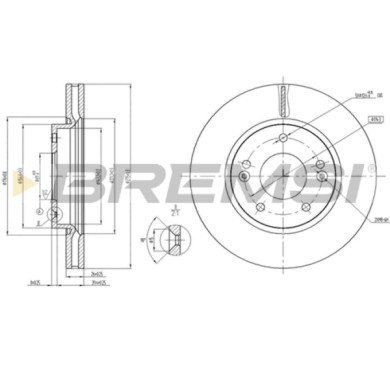 CD8004V.JPG Disco Freno Anteriore 92240703 Hyundai Elantra Tre Volumi Ventilato