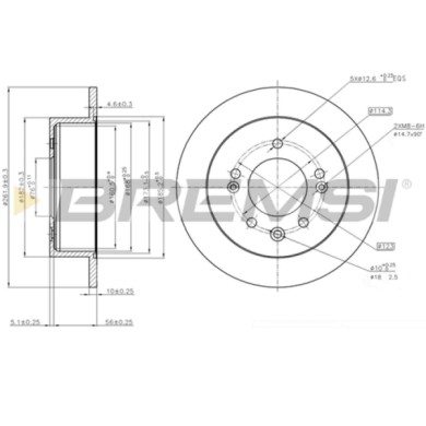 CD8005S.JPG Disco Freno Posteriore 92240803 Hyundai Elantra Tre Volumi Pieno