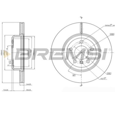 CD8039V.JPG Disco Freno Anteriore 92265825 Bmw 5 5 Touring Nero