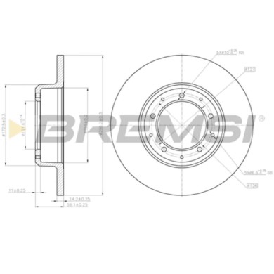 CD8083S.JPG Disco Freno Posteriore 92230503 Land Rover Defender Cabrio Defender Pianale Piatto/telaio Defender Station Wagon Pie