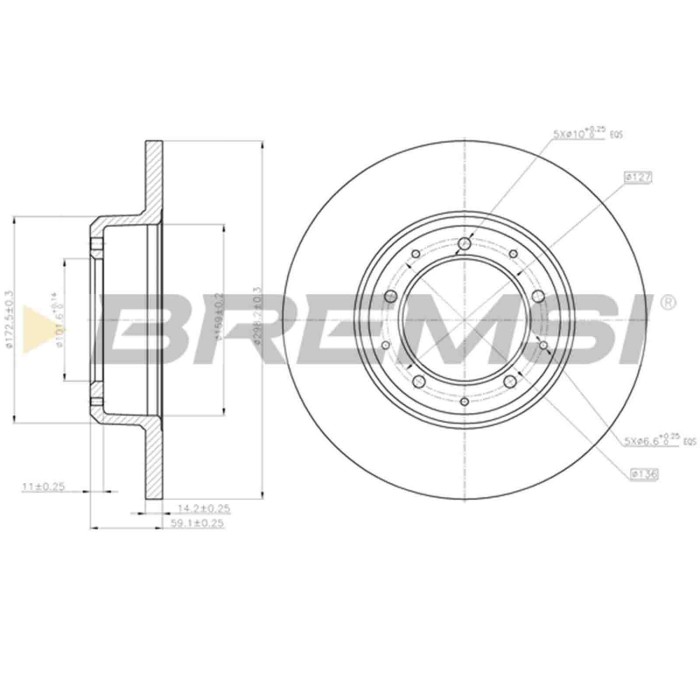 CD8083S.JPG Disco Freno Posteriore 92230503 Land Rover Defender Cabrio Defender Pianale Piatto/telaio Defender Station Wagon Pie