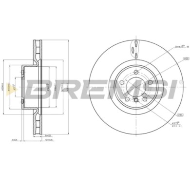 CD8086V.JPG Disco Freno Anteriore 92233903 Land Rover Range Rover Iii Ventilato