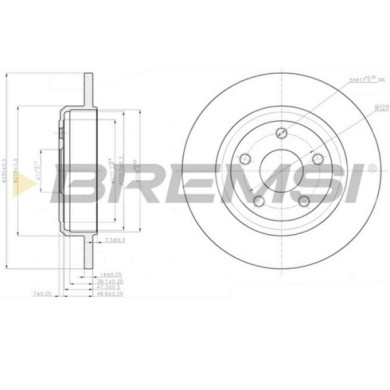 CD8096S.JPG Disco Freno Posteriore 92274703 Jeep Grand Cherokee Iv Pieno