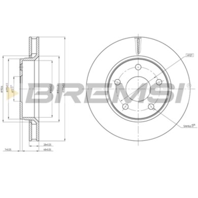 CD8098V.JPG Disco Freno Anteriore 92253303 Jeep Wrangler Iii Ventilato