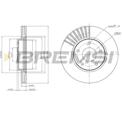 CD8100V.JPG Disco Freno Anteriore 92232200 Nissan Juke Pulsar 2 Volumi/coda Spiovente Nero