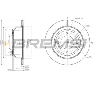 CD8112V.JPG Disco Freno Posteriore 92203900 Hyundai H-1 Cargo H-1 Travel Ventilato