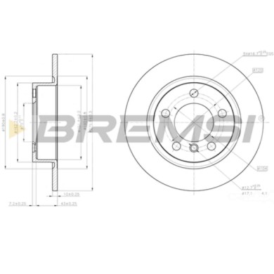 CD8123S.JPG Disco Freno Posteriore 92238703 Mini Mini Countryman Mini Paceman Nero