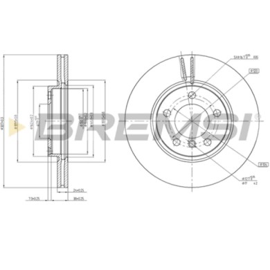 CD8125V.JPG Disco Freno Anteriore 92275605 Mini Mini Countryman Mini Paceman Ventilato