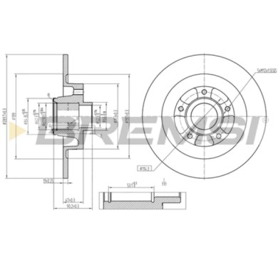 CD8185S.JPG Disco Freno Posteriore 92254100 Renault Grand Scénic Iii Pieno