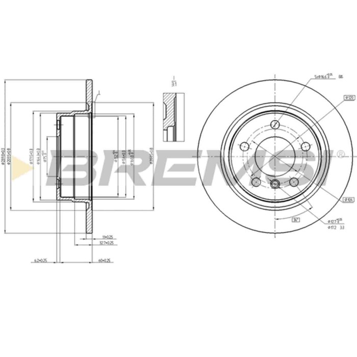 CD8197S.JPG Disco Freno Posteriore 92261003 Bmw 1 2 Cabriolet 2 Coupé Pieno