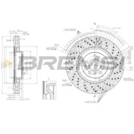 CD8202V.JPG Disco Freno Anteriore 92254405 Mercedes-benz Classe M Gle Coupé Nero