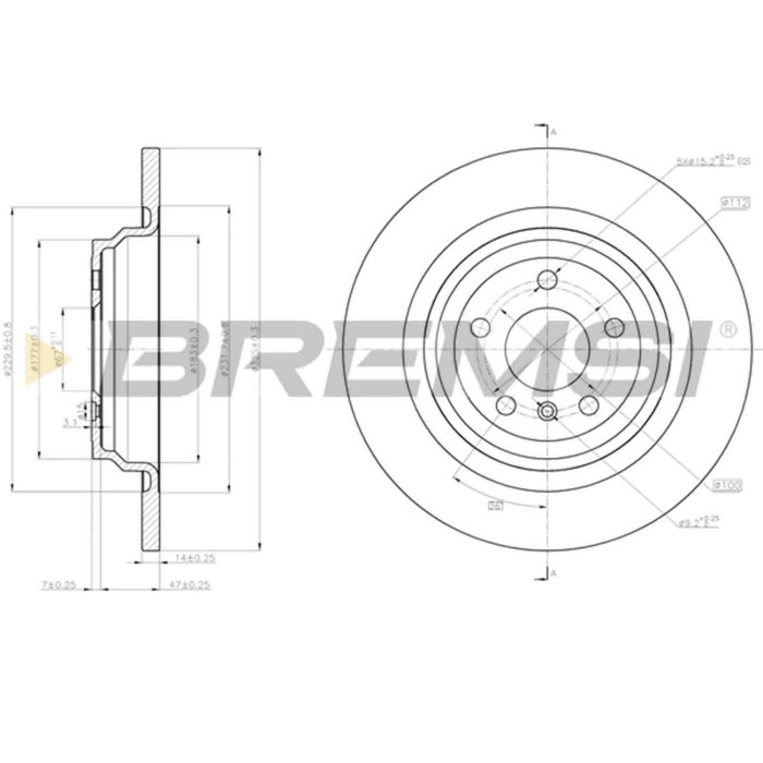CD8204S.JPG Disco Freno Posteriore 92277405 Mercedes-benz Classe M Gle Gle Coupé Pieno