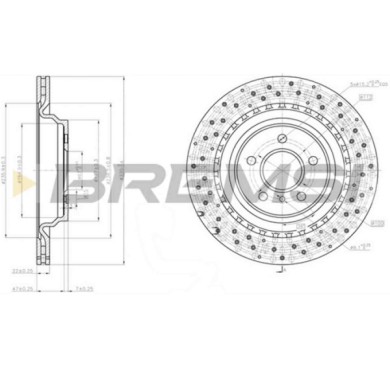 CD8205V.JPG Disco Freno Posteriore 92254505 Mercedes-benz Classe M Ventilato