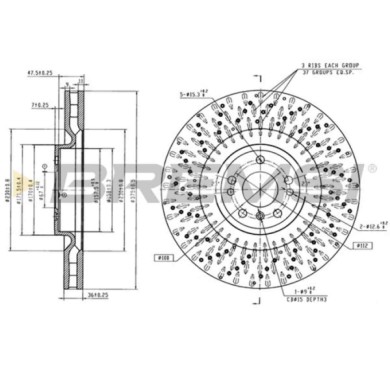 CD8207V.jpg Disco Freno Anteriore 09a96021 Mercedes-benz Classe M