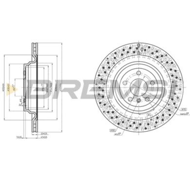 CD8214V.JPG Disco Freno Posteriore 92283703 Mercedes-benz Classe Gl Classe M Ventilato