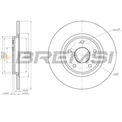 CD8217S.JPG Disco Freno Posteriore 92286003 Chrysler Grand Voyager V Dodge Journey Fiat Freemont Lancia Voyager Mpv/space Wagon