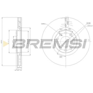CD8237V.JPG Disco Freno Anteriore 92268103 Peugeot Rcz Ventilato