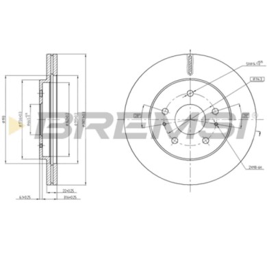 CD8247V.JPG Disco Freno Anteriore 92286503 Daihatsu Terios Ventilato