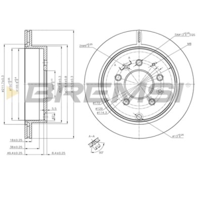 CD8261V.JPG Disco Freno Posteriore 92242803 Mazda Mpv Ii Ventilato