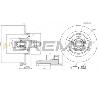 CD8264S.JPG Disco Freno Posteriore 92252900 Renault Clio Iii Megane Ii Pieno