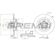 CD8264S.JPG Disco Freno Posteriore 92252900 Renault Clio Iii Megane Ii Pieno
