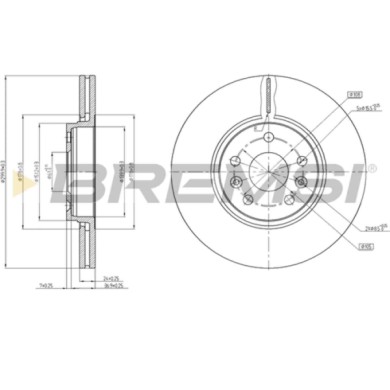 CD8266V.JPG Disco Freno Anteriore 92202803 Renault Grand Scénic Ii Scénic Ii Nero
