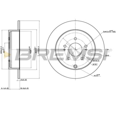 CD8268S.JPG Disco Freno Posteriore 92148400 Mitsubishi Grandis Pieno