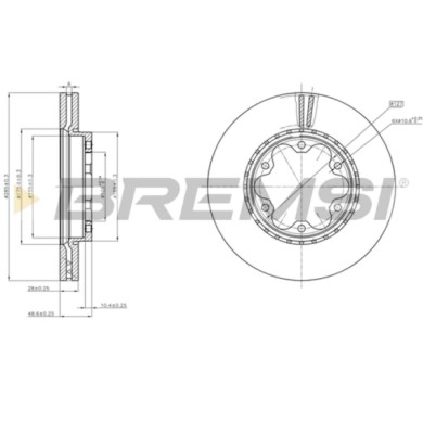 CD8269V.JPG Disco Freno Anteriore 92285103 Toyota Previa Iii Ventilato