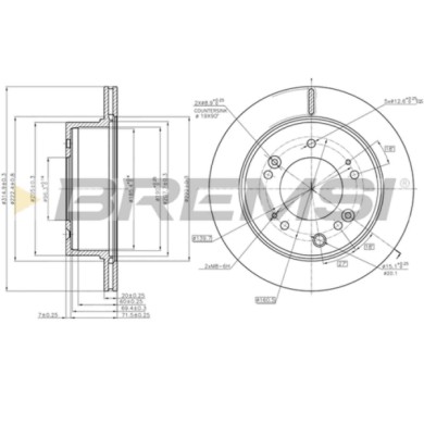 CD8285V.JPG Disco Freno Posteriore 92205000 Kia Sorento I Ventilato