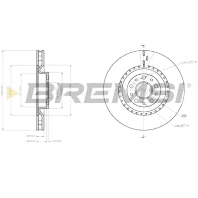CD8289V.JPG Disco Freno Anteriore 92237600 Fiat 500l (351 352)