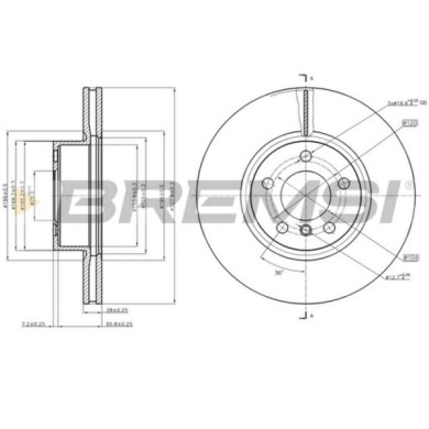 CD8314V.JPG Disco Freno Anteriore 92257103 Bmw X3 X4 Ventilato